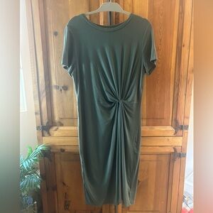 GAP Green Dress with Knot Detail
